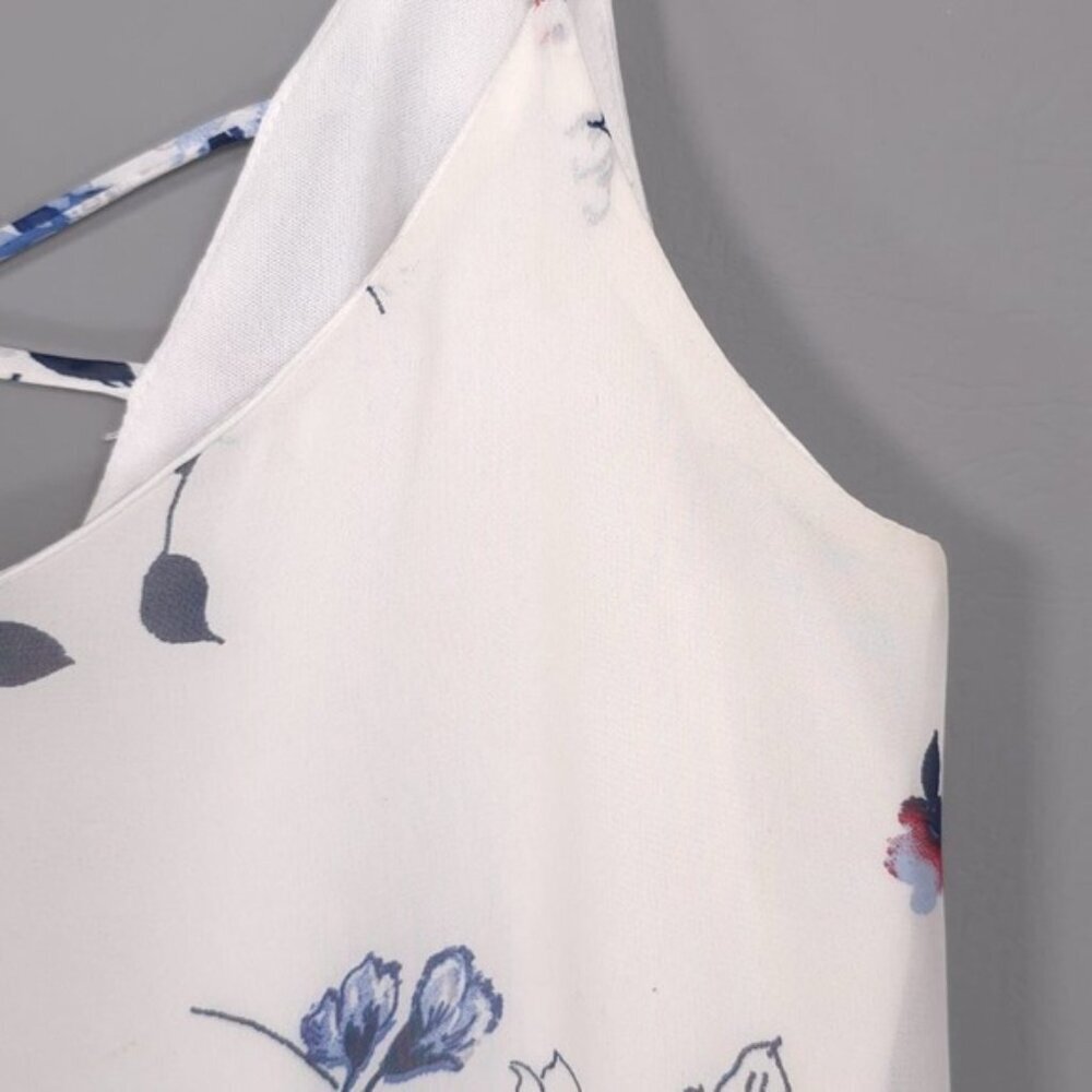 VINTAGE Jody California CALIF Mini Dress MEDIUM Floral‎ Strappy A-Line 13961-03 - Picture 8 of 11